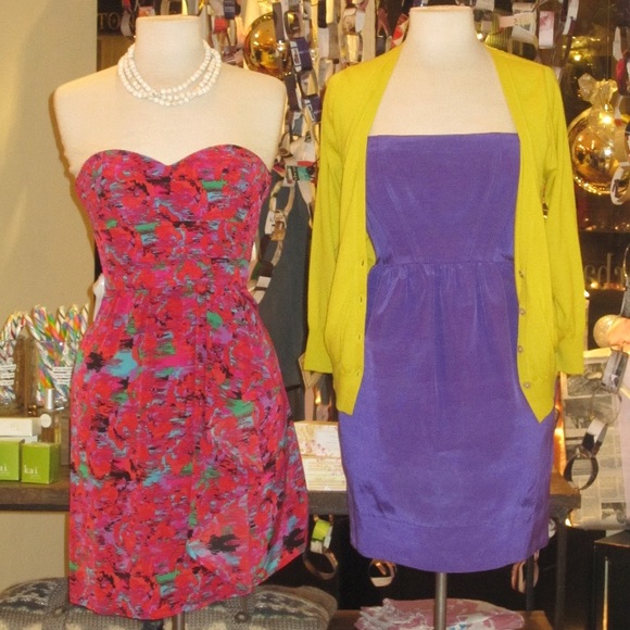 Strapless Silk Cocktail Dress, size 0 - Picture 8 of 8